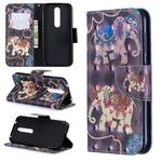 3D Colored Drawing Pattern Horizontal Flip Leather Case for Nokia 4.2, with Holder & Card Slots & Wallet(Two Elephants)