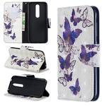 3D Colored Drawing Pattern Horizontal Flip Leather Case for Nokia 4.2, with Holder & Card Slots & Wallet(Butterflies)