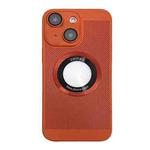 For  iPhone 14 Cooling MagSafe Magnifier Phone Case(Orange)