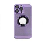 For  iPhone 14 Cooling MagSafe Magnifier Phone Case(Purple Taro)