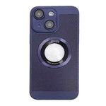 For iPhone 14 Plus Cooling MagSafe Magnifier Phone Case(Lavender)