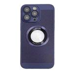 For iPhone 14 Pro Max Cooling MagSafe Magnifier Phone Case(Lavender)