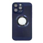 For iPhone 13 Pro Cooling MagSafe Magnifier Phone Case(Royal Blue)