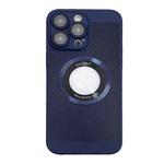 For iPhone 13 Pro Max Cooling MagSafe Magnifier Phone Case(Royal Blue)