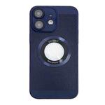 For iPhone 12 Cooling MagSafe Magnifier Phone Case(Royal Blue)