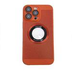 For iPhone 12 Cooling MagSafe Magnifier Phone Case(Orange)