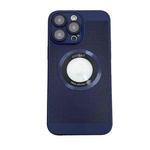 For iPhone 12 Pro Cooling MagSafe Magnifier Phone Case(Royal Blue)