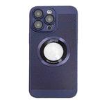 For iPhone 12 Pro Cooling MagSafe Magnifier Phone Case(Lavender)