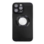 For iPhone 12 Pro Max Cooling MagSafe Magnifier Phone Case(Black)