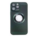 For iPhone 12 Pro Max Cooling MagSafe Magnifier Phone Case(Green)