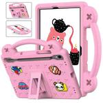 For Samsung Galaxy Tab S9 X710/X716B Handle Kickstand Children EVA Shockproof Tablet Case(Pink)