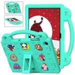 For Samsung Galaxy Tab A9+ X216B Handle Kickstand Children EVA Shockproof Tablet Case(Mint Green)