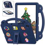 For Samsung Galaxy Tab A9+ X216B Handle Kickstand Children EVA Shockproof Tablet Case(Navy Blue)