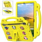For Samsung Galaxy Tab S9 FE+ 12.4 X610N Handle Kickstand Children EVA Shockproof Tablet Case(Yellow)