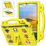 For Samsung Galaxy Tab S7+ / T970/T975/T976 Handle Kickstand Children EVA Shockproof Tablet Case(Yellow)