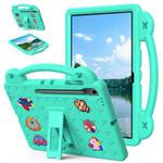 For Samsung Galaxy Tab S10 FE+ Handle Kickstand Children EVA Shockproof Tablet Case(Mint Green)