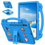 For Samsung Galaxy Tab S10 FE+ Handle Kickstand Children EVA Shockproof Tablet Case(Sky Blue)