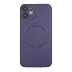 For  iPhone 12 MagSafe Leather All-inclusive TPU Shockproof Phone Case(Purple)