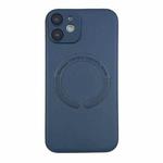 For  iPhone 12 MagSafe Leather All-inclusive TPU Shockproof Phone Case(Blue)