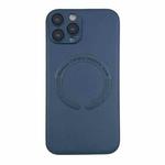For iPhone 13 Pro Max MagSafe Leather All-inclusive TPU Shockproof Phone Case(Blue)