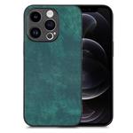For iPhone 12 Pro Vintage Leather PC Back Cover Phone Case(Green)