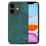 For iPhone 11 Vintage Leather PC Back Cover Phone Case(Green)