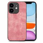 For iPhone 11 Vintage Leather PC Back Cover Phone Case(Pink)