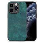 For iPhone 11 Pro Vintage Leather PC Back Cover Phone Case(Green)