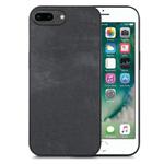 For iPhone 6 Plus / 6s Plus Vintage Leather PC Back Cover Phone Case(Black)