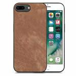 For iPhone 6 Plus / 6s Plus Vintage Leather PC Back Cover Phone Case(Brown)