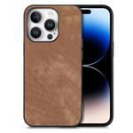 For iPhone 16 Pro Max Vintage Leather PC Back Cover Phone Case(Brown)