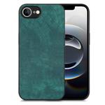 For iPhone 16e Vintage Leather PC Back Cover Phone Case(Green)