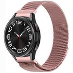 For Samsung Galaxy Watch 6 Classic Button Style Milan Magnetic Metal Watch Band(Pink)