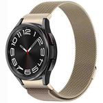 For Samsung Galaxy Watch 6 Classic Button Style Milan Magnetic Metal Watch Band(Starlight Color)