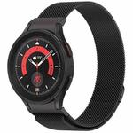 For Samsung Galaxy Watch5 / 5 Pro Button Style Milan Magnetic Metal Watch Band(Black)
