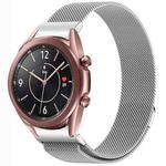 For Samsung Galaxy Watch3 41mm Button Style Milan Magnetic Metal Watch Band(Silver)