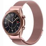 For Samsung Galaxy Watch3 41mm Button Style Milan Magnetic Metal Watch Band(Rose Gold)