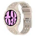 For Samsung Galaxy Watch6 40mm TPU Integrated Silicone Watch Band(Ivory White)