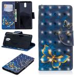 3D Colored Drawing Pattern Horizontal Flip Leather Case for Nokia 3.1, with Holder & Card Slots & Wallet(Butterfly)