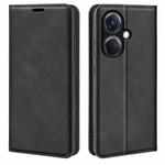 For OPPO K11 5G Retro-skin Magnetic Suction Leather Phone Case(Black)