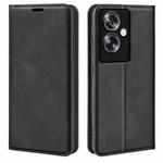 For OPPO A79 Retro-skin Magnetic Suction Leather Phone Case(Black)