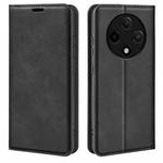 For OPPO A3 Pro 5G Retro-skin Magnetic Suction Leather Phone Case(Black)
