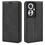 For OPPO Reno11 F 5G Retro-skin Magnetic Suction Leather Phone Case(Black)