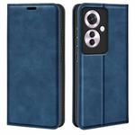 For OPPO Reno11 F 5G Retro-skin Magnetic Suction Leather Phone Case(Dark Blue)