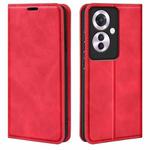 For OPPO Reno11 F 5G Retro-skin Magnetic Suction Leather Phone Case(Red)
