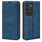 For OPPO Reno12 Pro 5G Global Retro-skin Magnetic Suction Leather Phone Case(Dark Blue)
