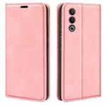 For OPPO A3 Pro Global Retro-skin Magnetic Suction Leather Phone Case(Pink)