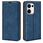 For OPPO Reno13 Pro 5G Retro-skin Magnetic Suction Leather Phone Case(Dark Blue)