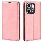 For OPPO Reno14 Pro 5G Global Retro-skin Magnetic Suction Leather Phone Case(Pink)