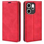 For OPPO Reno14 F 5G Retro-skin Magnetic Suction Leather Phone Case(Red)